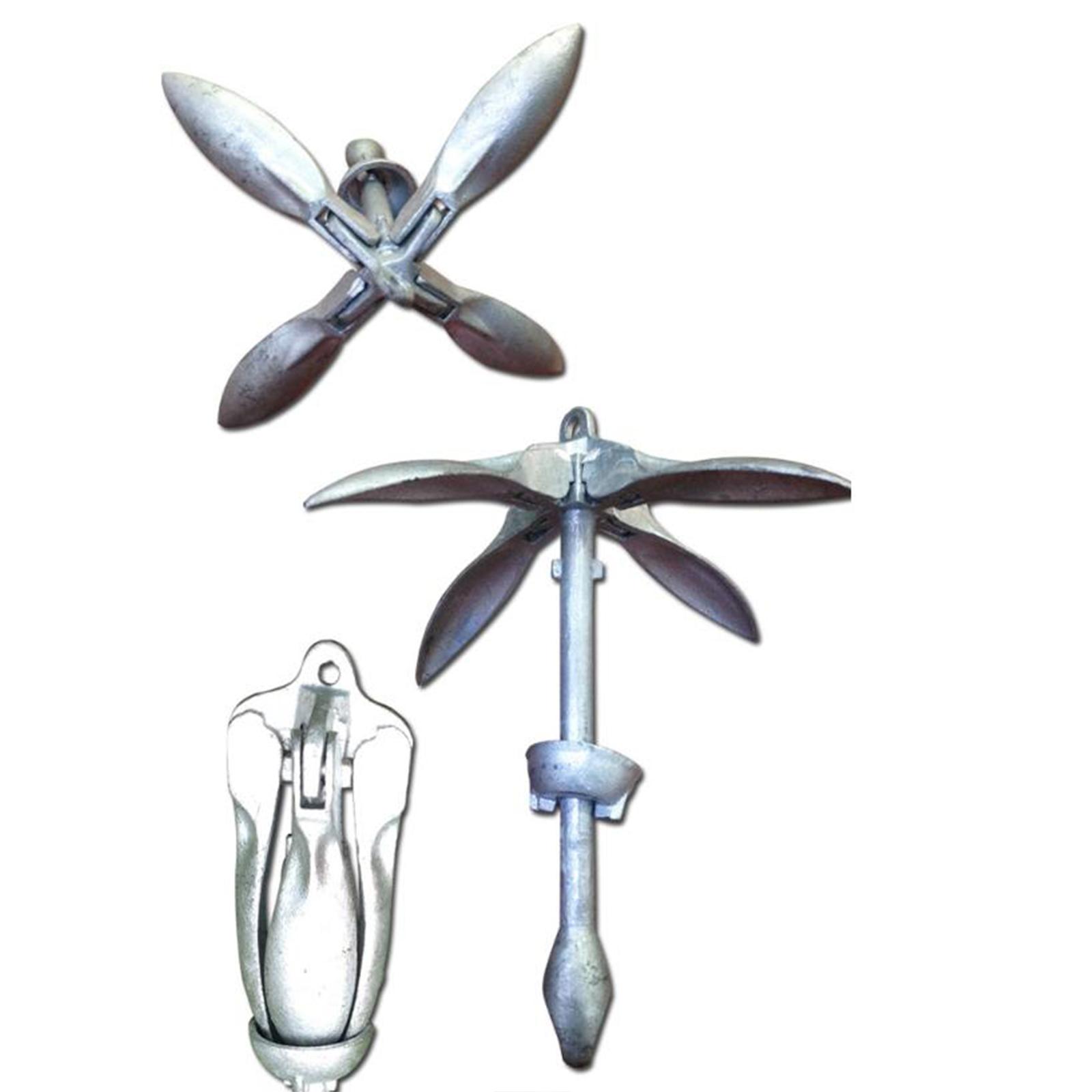Fishing Kayak Anchor - Zusammenklappbare Bootsanker-Ausrüstung, robust, für Angelkanus